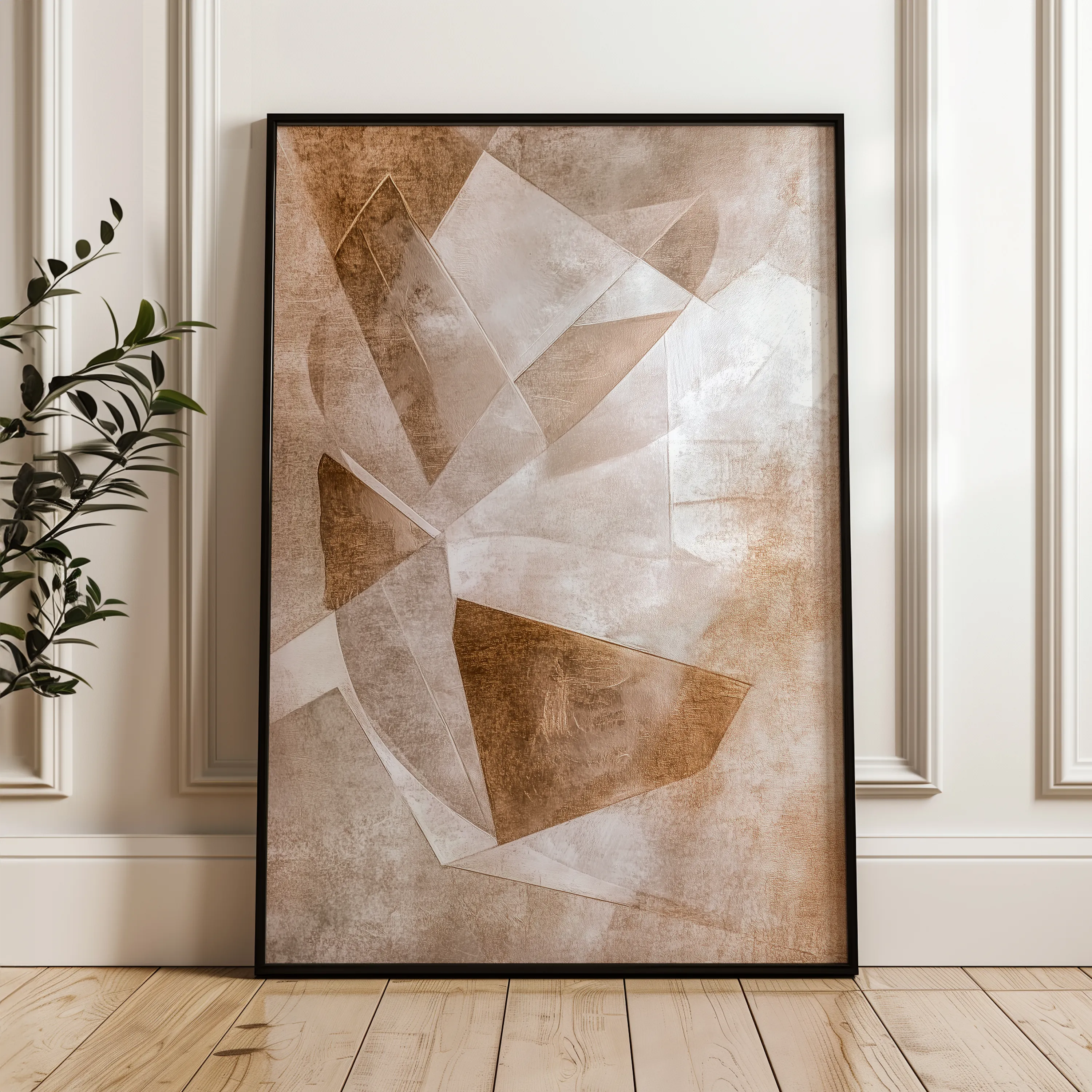 Abstract 633 Canvas Art 18" x 24" / 45 x 60 cm / Black
