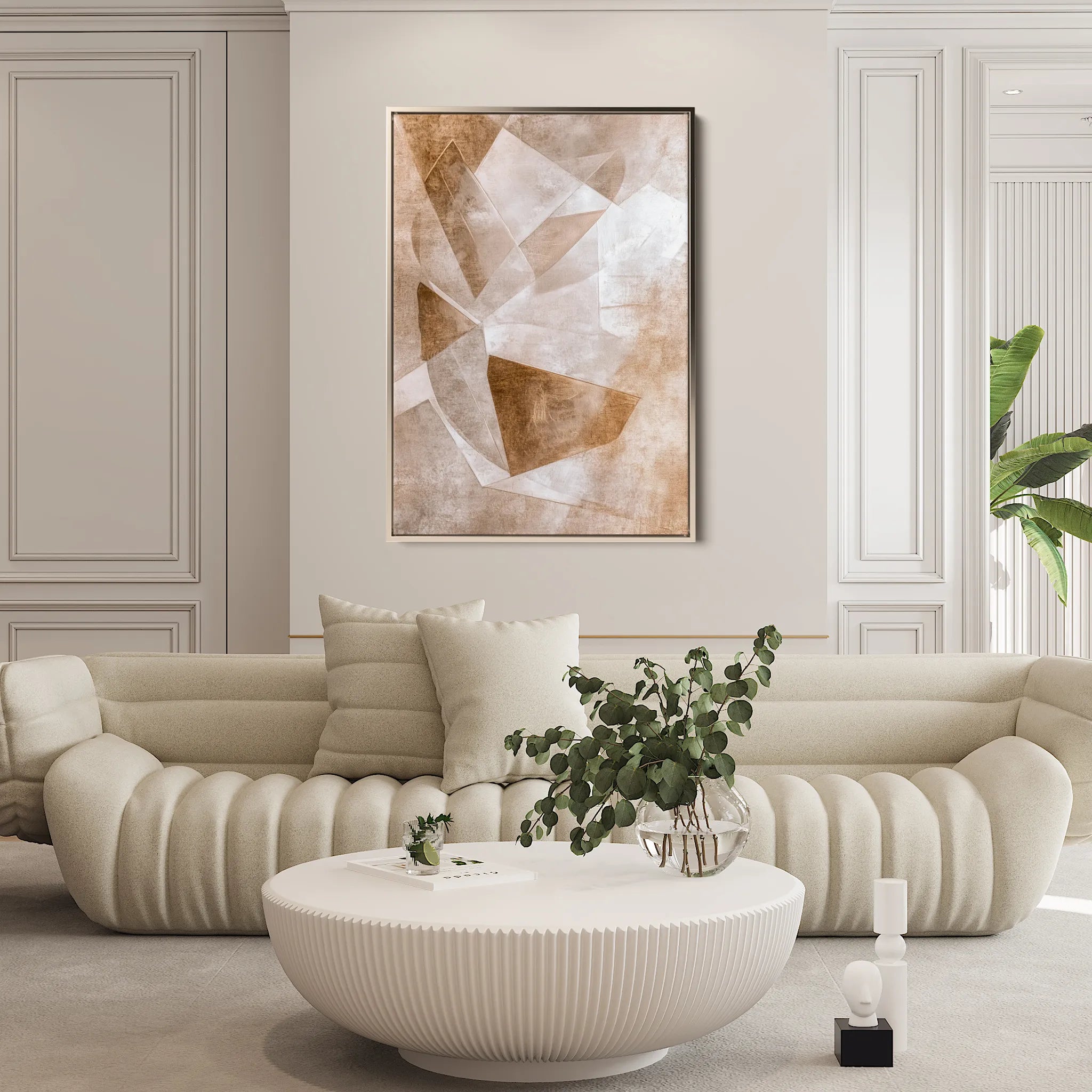 Abstract 633 Canvas Art 18" x 24" / 45 x 60 cm / Black