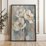 Floral 633 Canvas Art 18" x 24" / 45 x 60 cm / Black