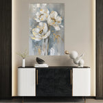 Floral 633 Canvas Art 18" x 24" / 45 x 60 cm / Black