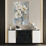 Floral 633 Canvas Art 18" x 24" / 45 x 60 cm / Black