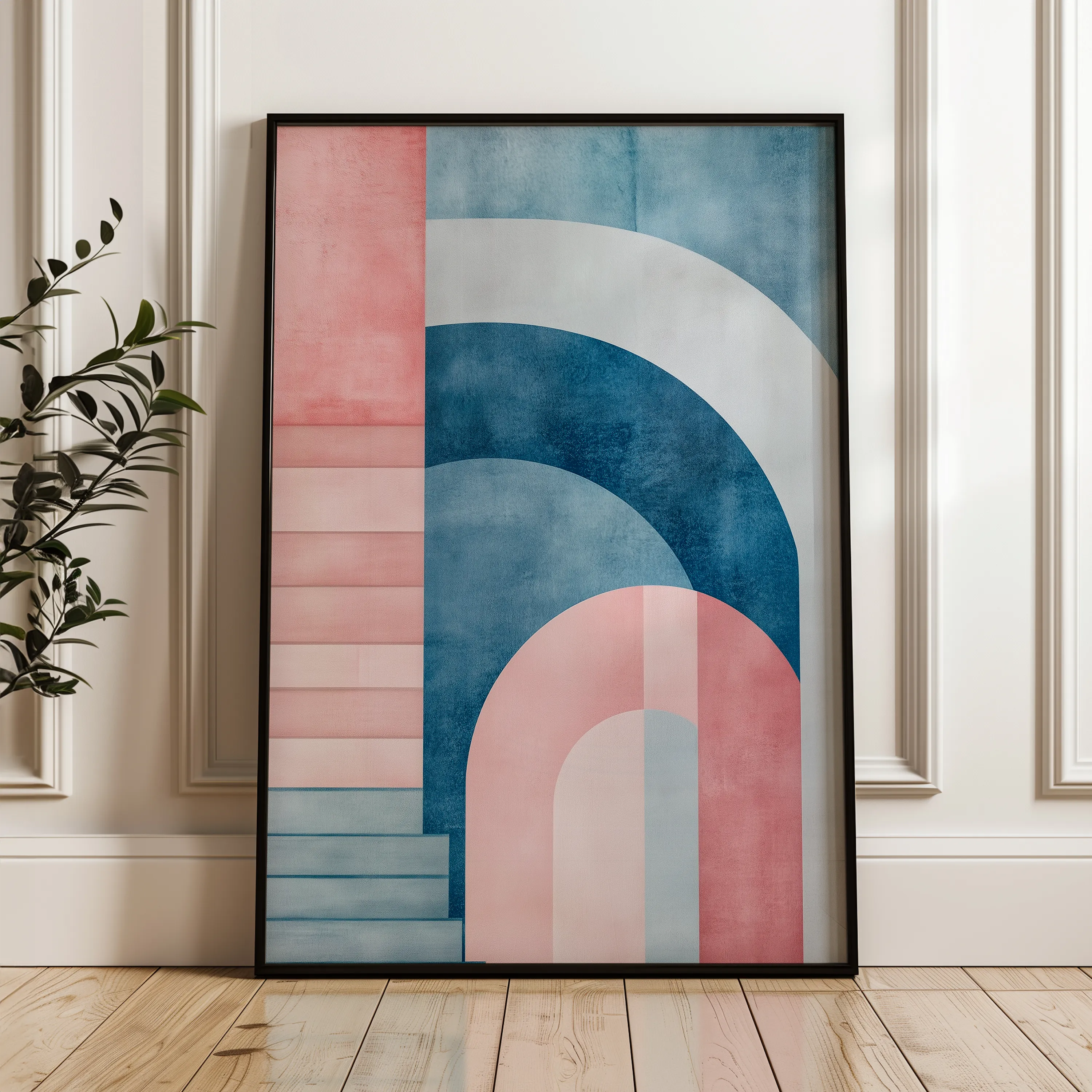 Abstract 634 Canvas Art 18" x 24" / 45 x 60 cm / Black