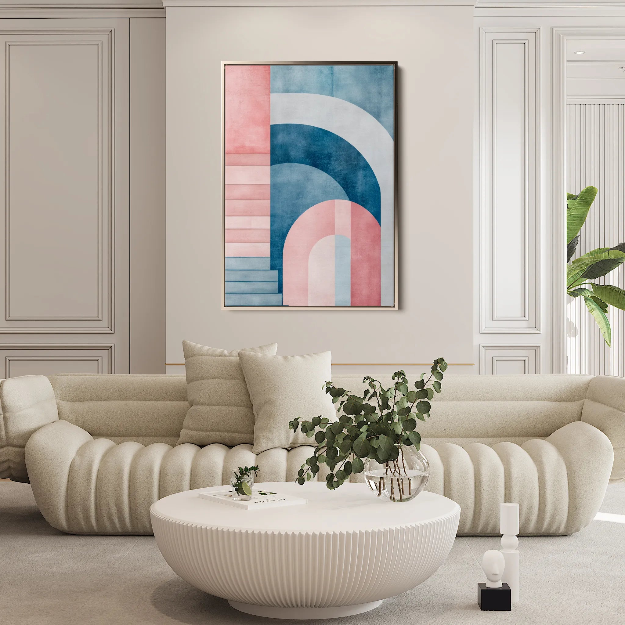 Abstract 634 Canvas Art 18" x 24" / 45 x 60 cm / Black