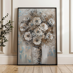 Floral 634 Canvas Art 18" x 24" / 45 x 60 cm / Black