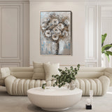 Floral 634 Canvas Art 18" x 24" / 45 x 60 cm / Black