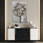 Floral 634 Canvas Art 18" x 24" / 45 x 60 cm / Black