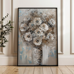 Floral 634 Canvas Art 60 x 40 cm / Black