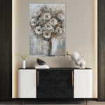 Floral 634 Canvas Art 60 x 40 cm / Black