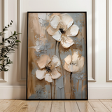Floral 635 Canvas Art 18" x 24" / 45 x 60 cm / Black