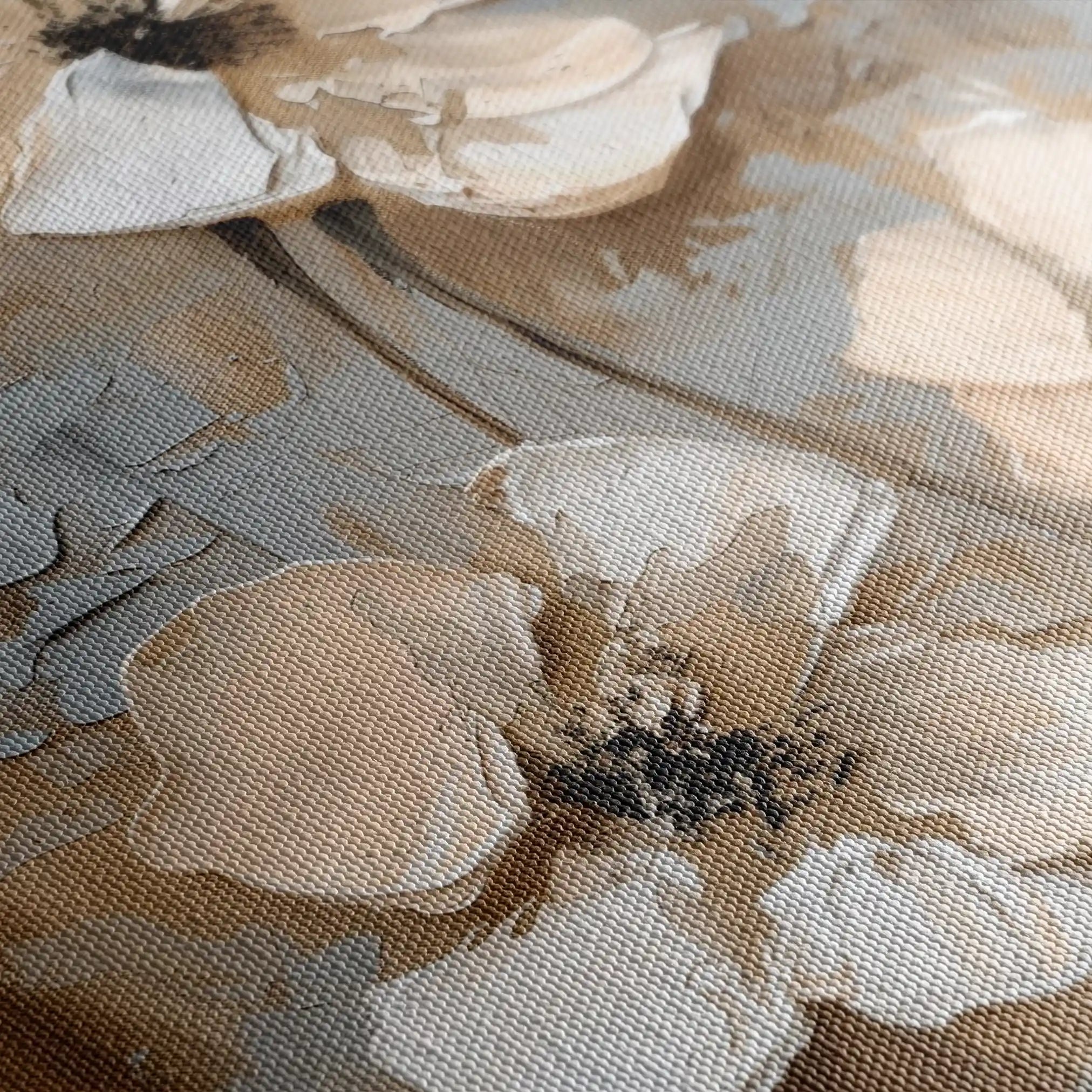 Floral 635 Canvas Art 18" x 24" / 45 x 60 cm / Black