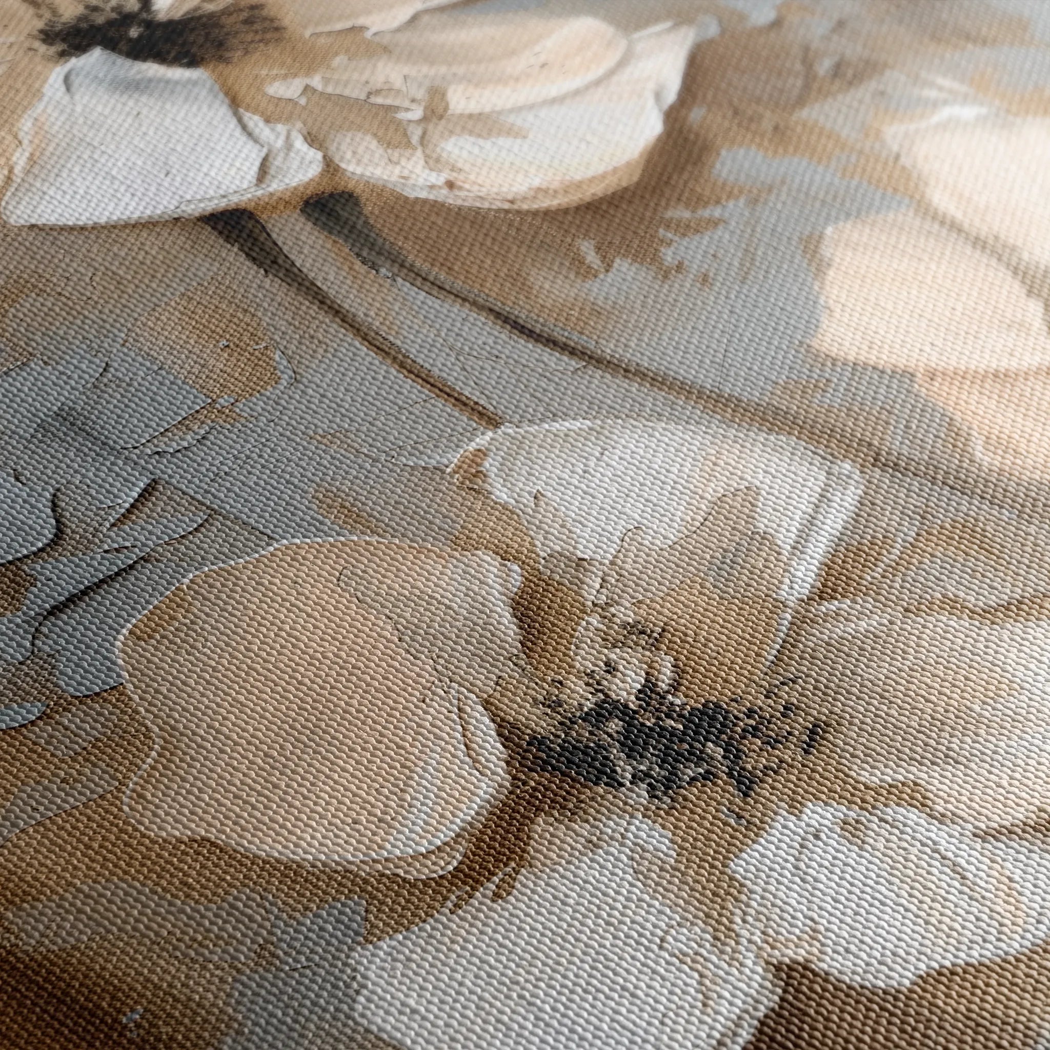 Floral 635 Canvas Art 18" x 24" / 45 x 60 cm / Black
