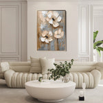 Floral 635 Canvas Art 60 x 40 cm / Black