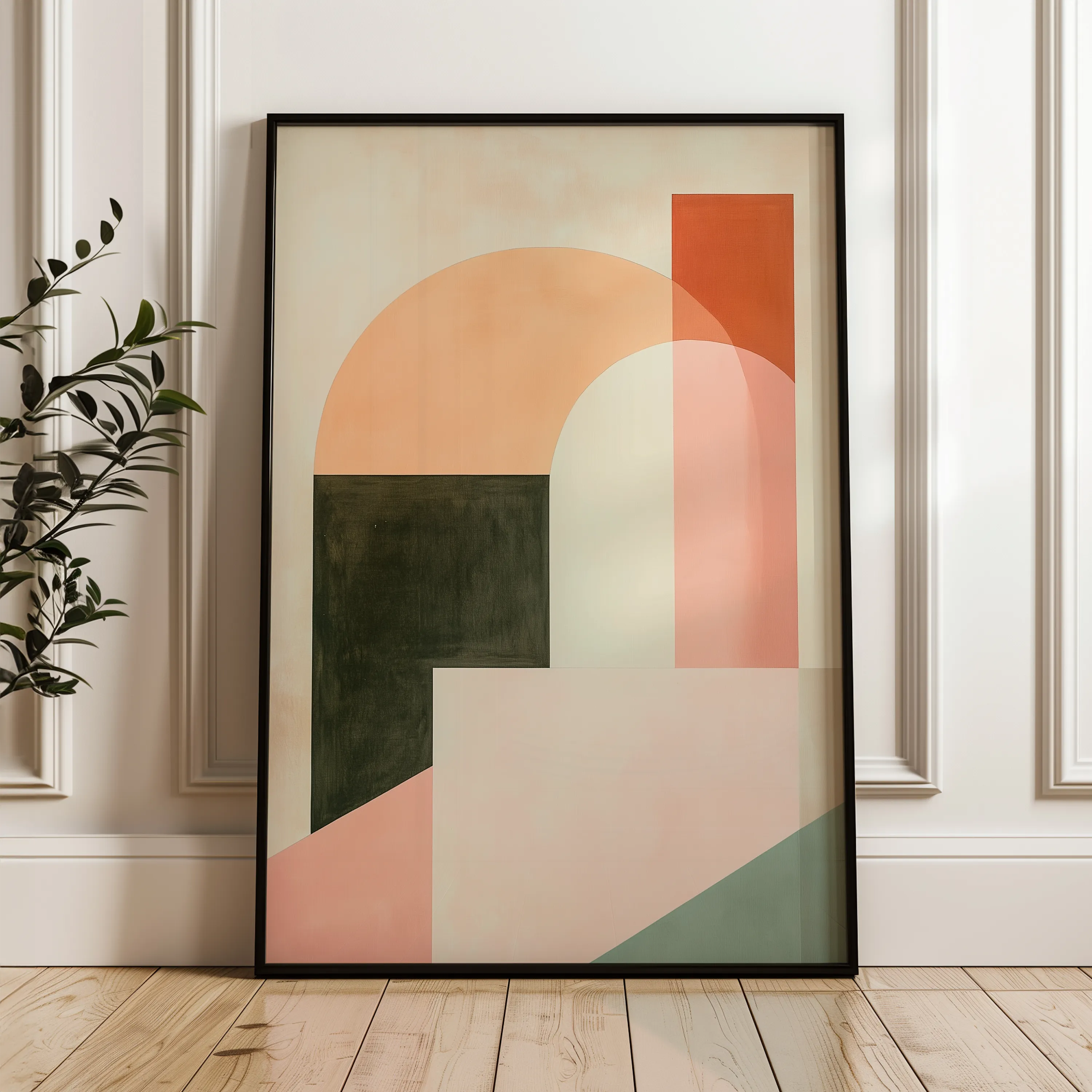 Abstract 636 Canvas Art 18" x 24" / 45 x 60 cm / Black