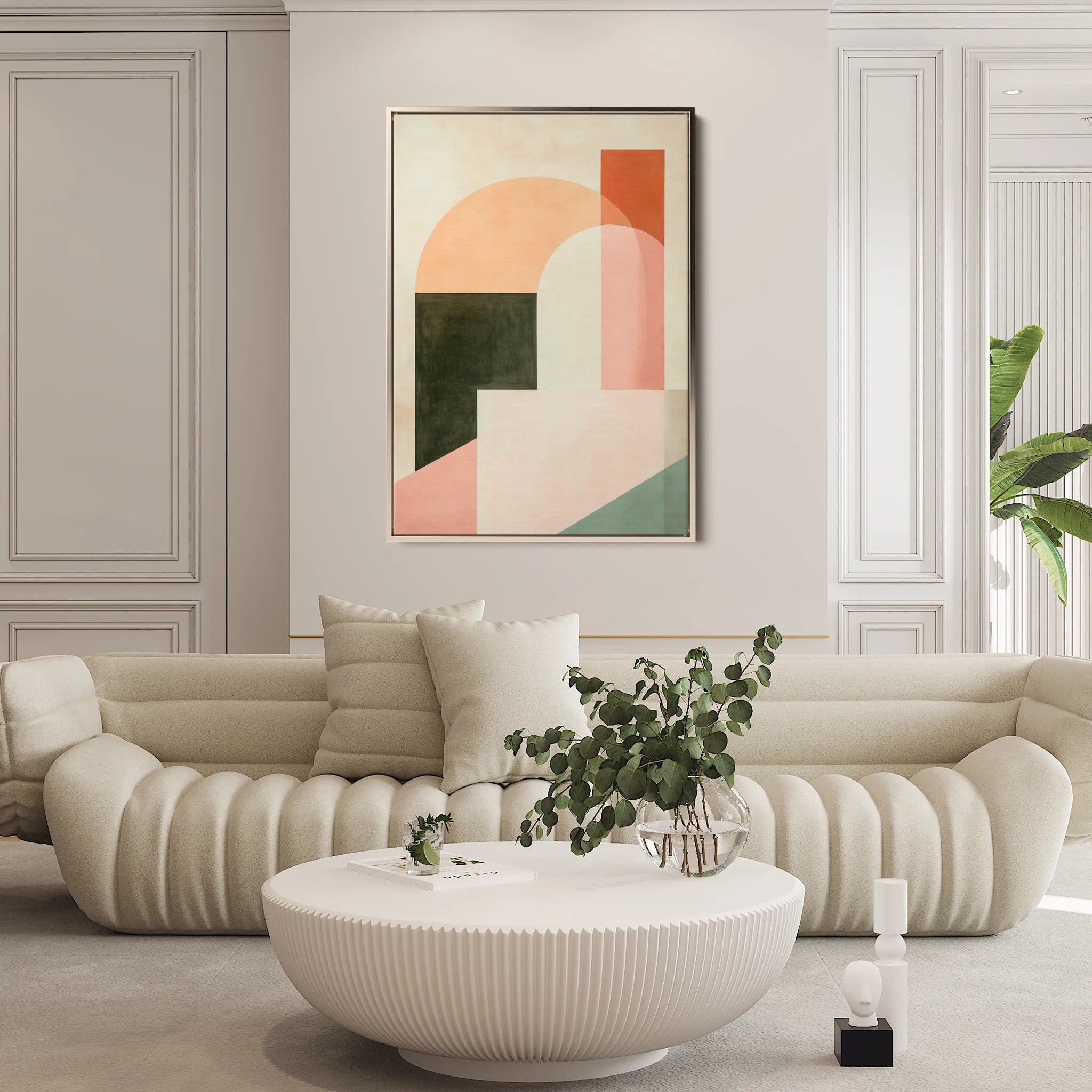 Abstract 636 Canvas Art 18" x 24" / 45 x 60 cm / Black