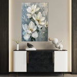 Floral 636 Canvas Art 18" x 24" / 45 x 60 cm / Black