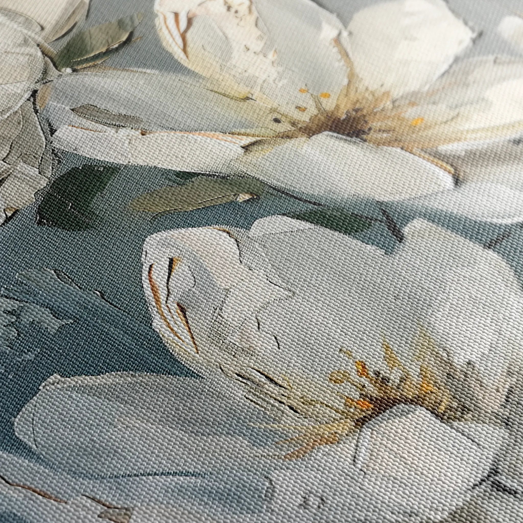Floral 636 Canvas Art 18" x 24" / 45 x 60 cm / Black