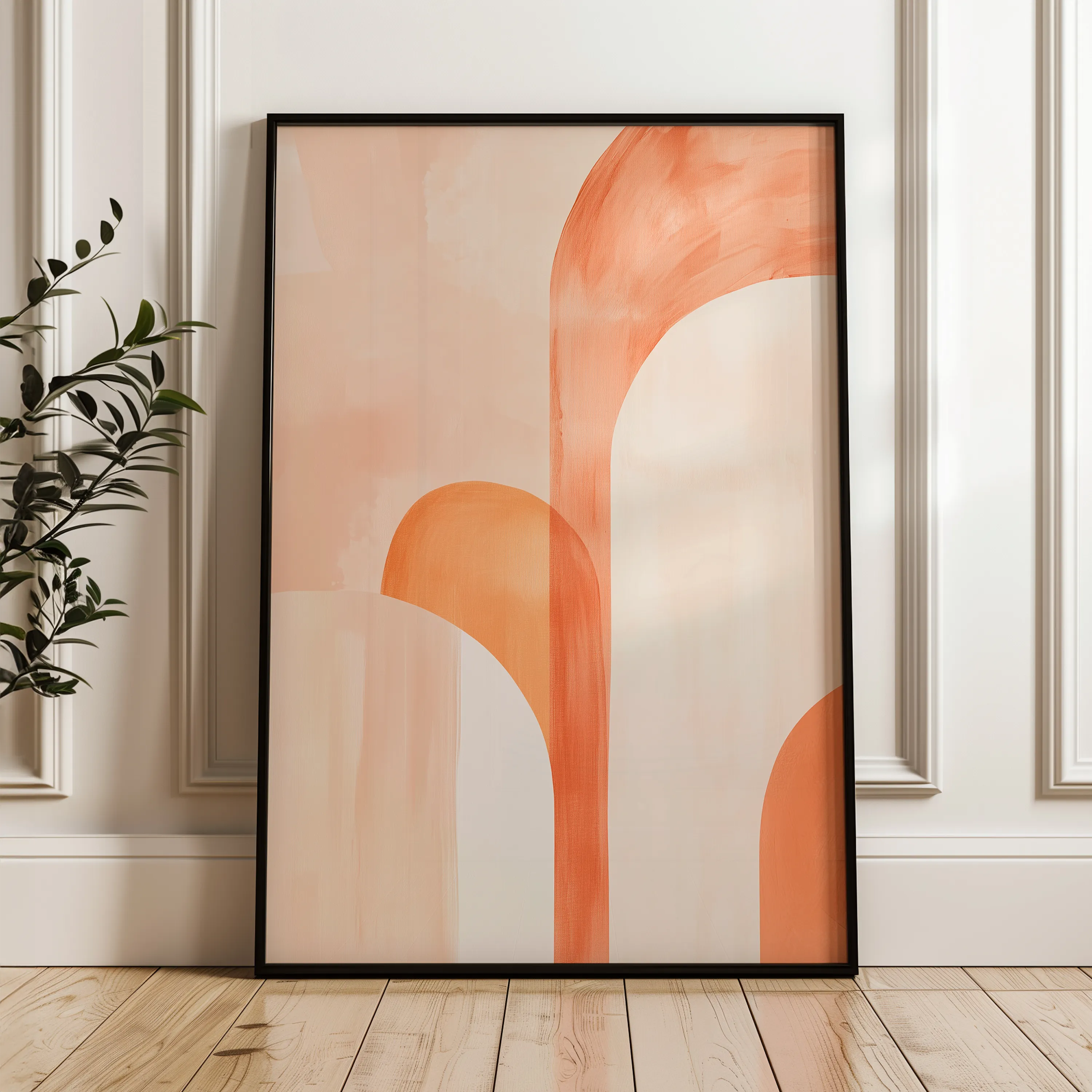 Abstract 637 Canvas Art 18" x 24" / 45 x 60 cm / Black