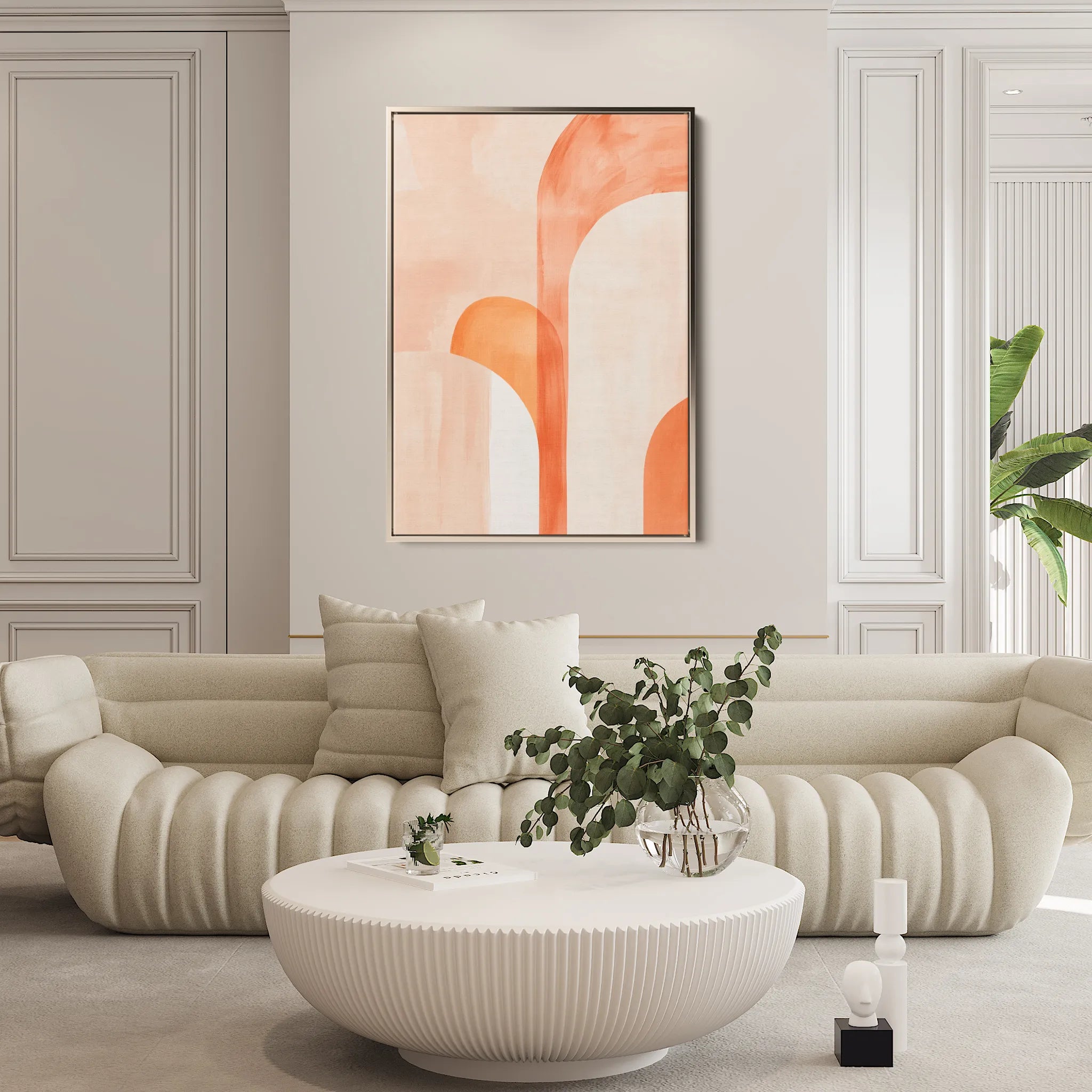 Abstract 637 Canvas Art 18" x 24" / 45 x 60 cm / Black