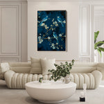 Floral 637 Canvas Art 18" x 24" / 45 x 60 cm / Black
