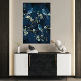 Floral 637 Canvas Art 18" x 24" / 45 x 60 cm / Black