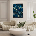 Floral 637 Canvas Art 60 x 40 cm / Black