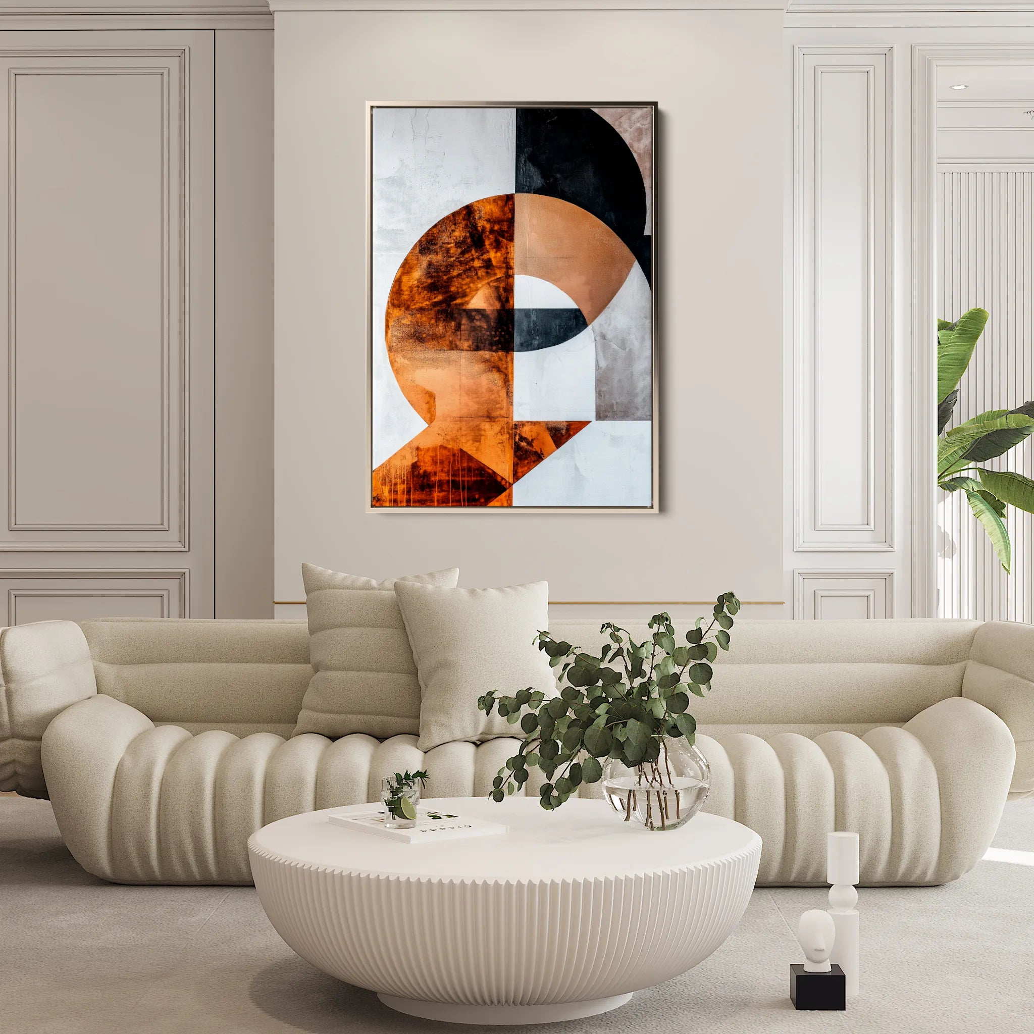 Abstract 638 Canvas Art 18" x 24" / 45 x 60 cm / Black
