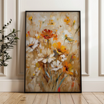 Floral 638 Canvas Art 18" x 24" / 45 x 60 cm / Black