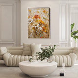Floral 638 Canvas Art 18" x 24" / 45 x 60 cm / Black