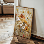 Floral 638 Canvas Art 18" x 24" / 45 x 60 cm / Black