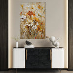 Floral 638 Canvas Art 18" x 24" / 45 x 60 cm / Black