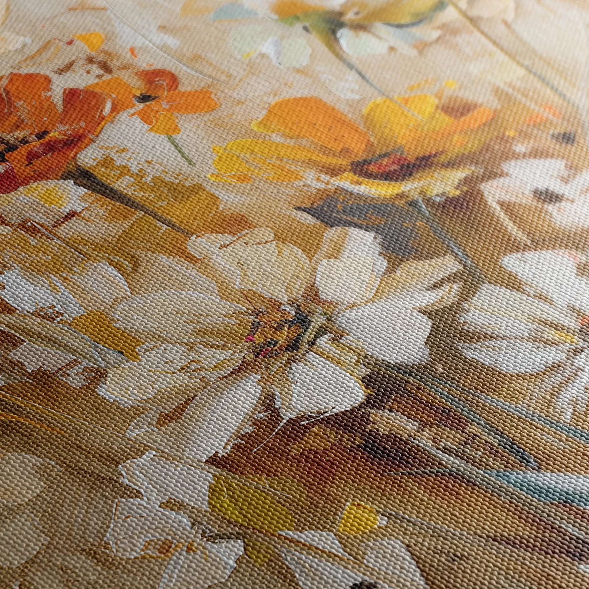 Floral 638 Canvas Art 18" x 24" / 45 x 60 cm / Black