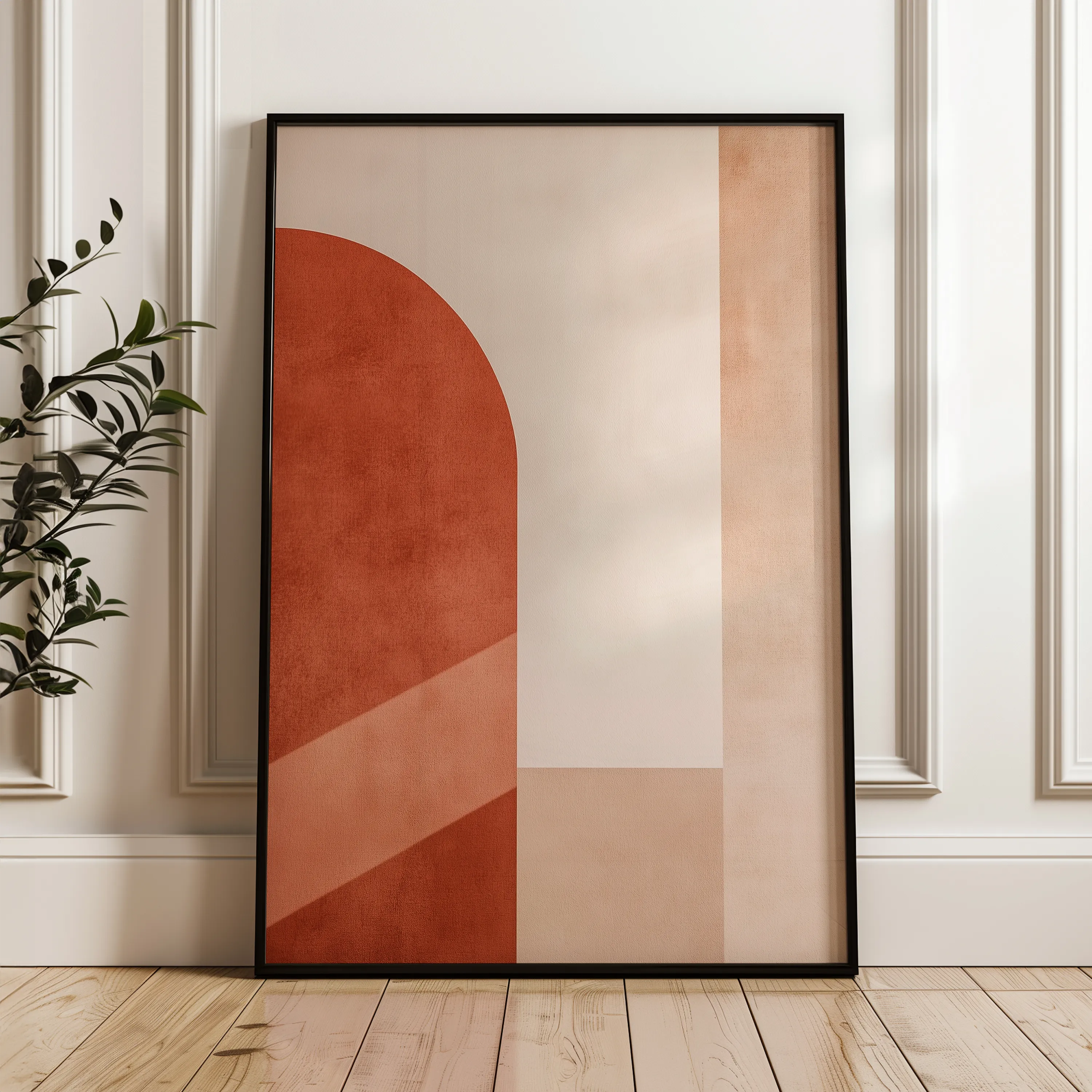 Abstract 639 Canvas Art 18" x 24" / 45 x 60 cm / Black