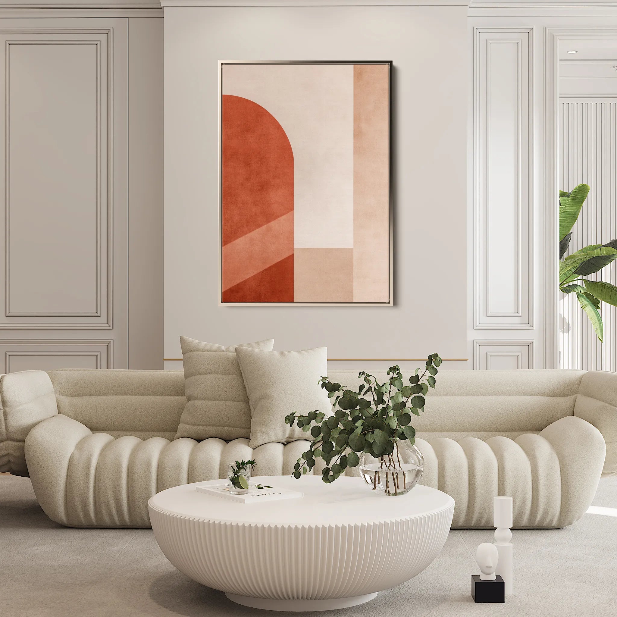 Abstract 639 Canvas Art 18" x 24" / 45 x 60 cm / Black
