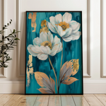 Floral 639 Canvas Art 18" x 24" / 45 x 60 cm / Black