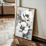 Floral 640 Canvas Art 18" x 24" / 45 x 60 cm / Black