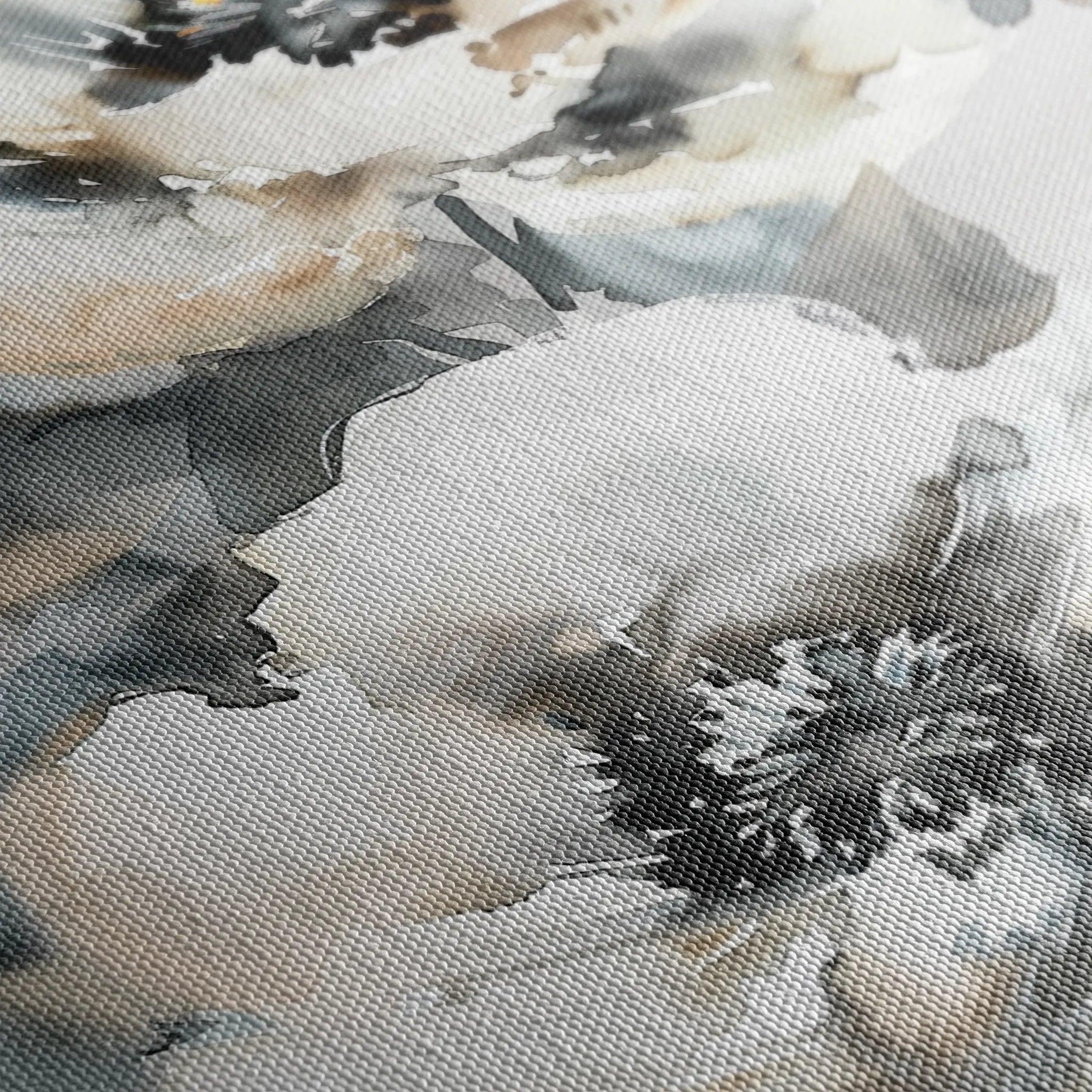 Floral 640 Canvas Art 18" x 24" / 45 x 60 cm / Black