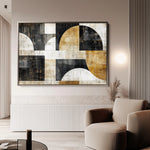 Abstract 641 Canvas Art 18" x 24" / 45 x 60 cm / Black