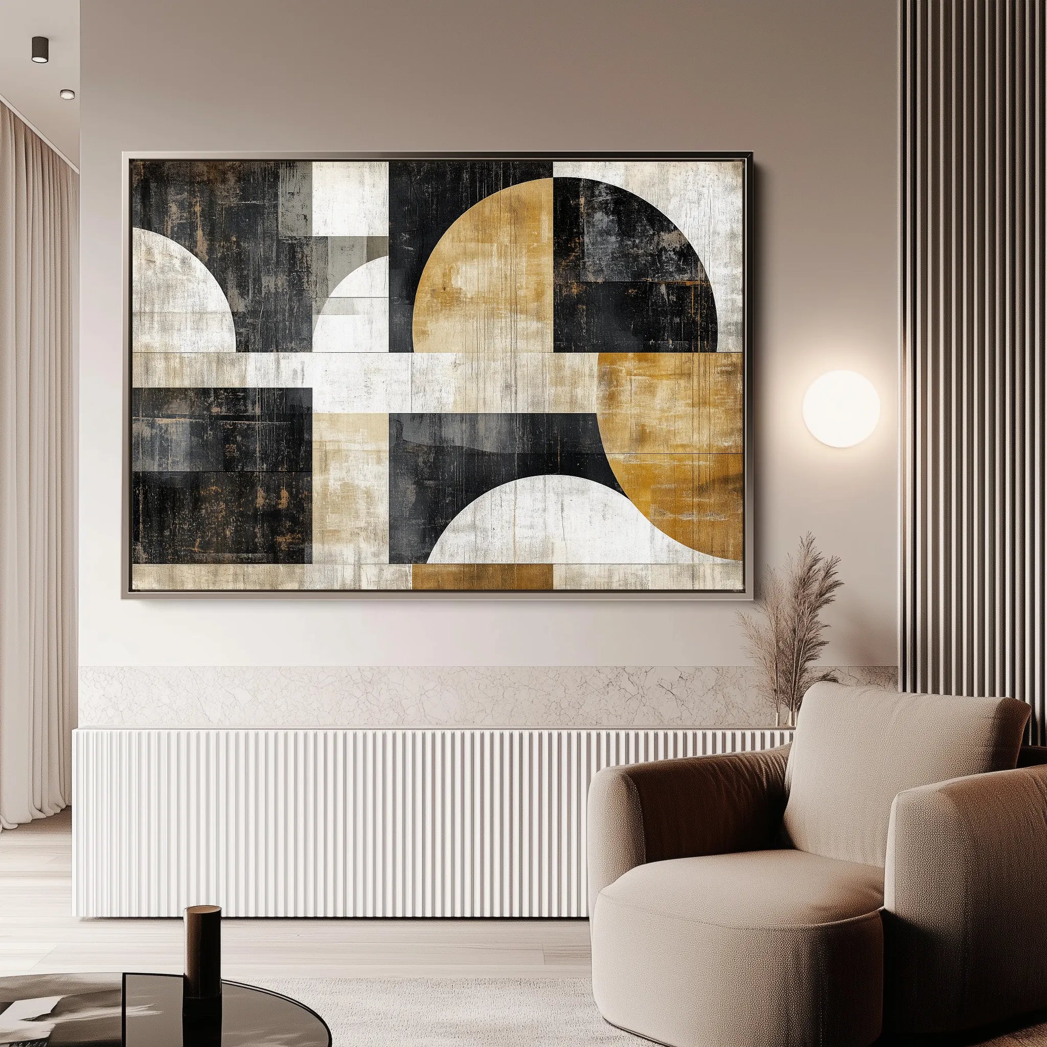 Abstract 641 Canvas Art 18" x 24" / 45 x 60 cm / Black