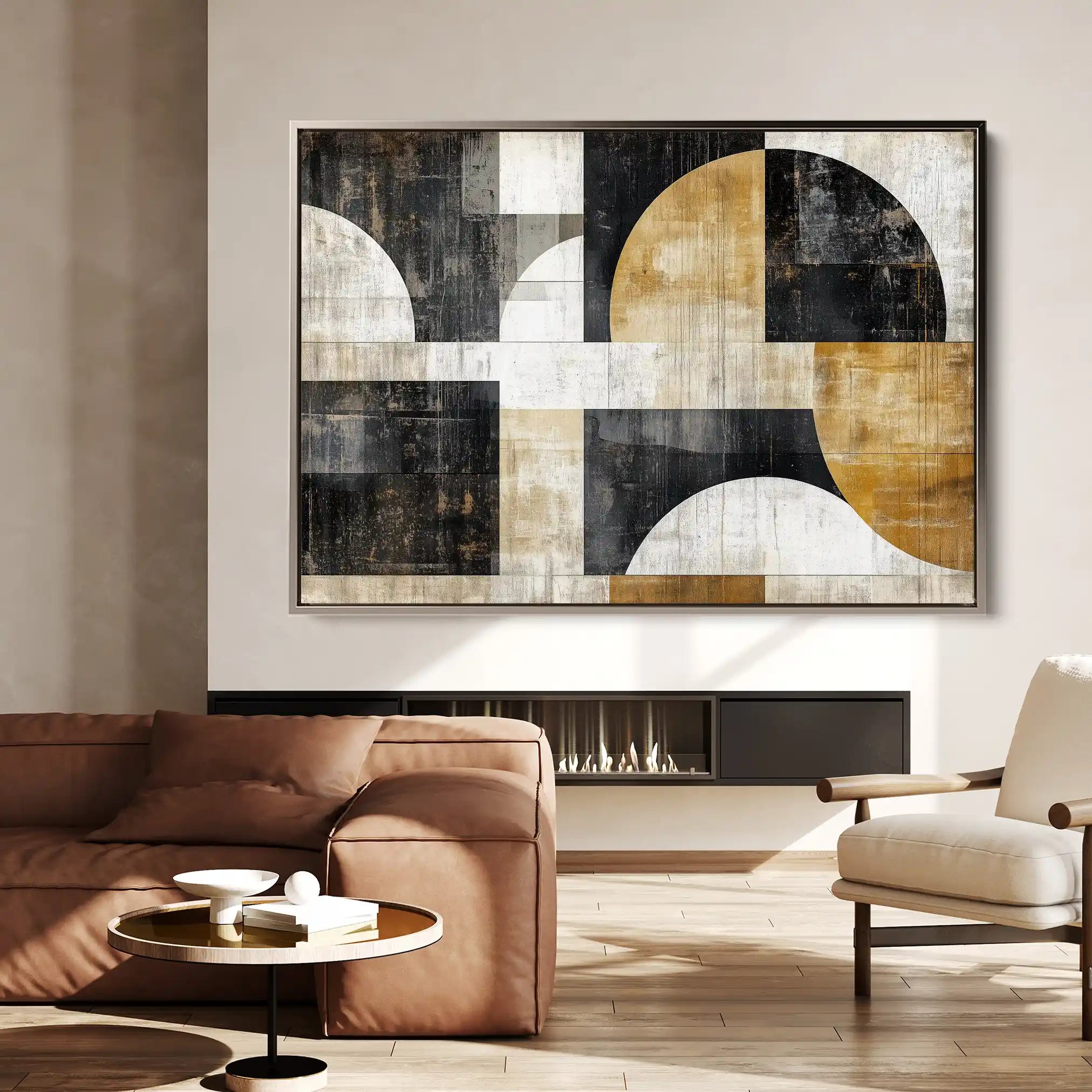 Abstract 641 Canvas Art 18" x 24" / 45 x 60 cm / Black