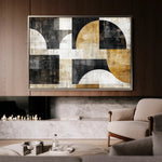 Abstract 641 Canvas Art 18" x 24" / 45 x 60 cm / Black