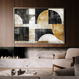 Abstract 641 Canvas Art 18" x 24" / 45 x 60 cm / Black