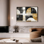 Abstract 641 Canvas Art 18" x 24" / 45 x 60 cm / Black