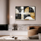 Abstract 641 Canvas Art 18" x 24" / 45 x 60 cm / Black