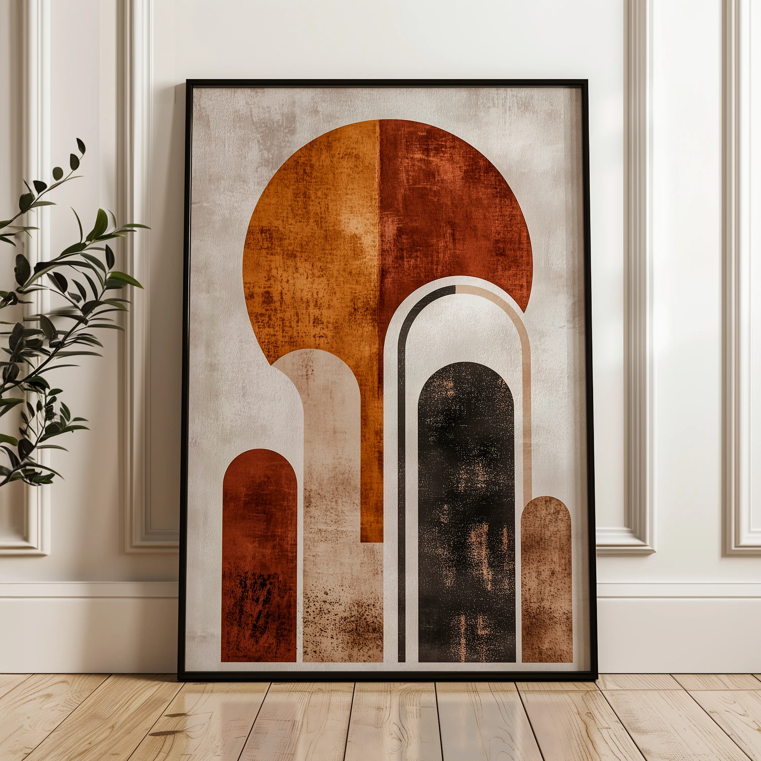 Abstract 642 Canvas Art 18" x 24" / 45 x 60 cm / Black