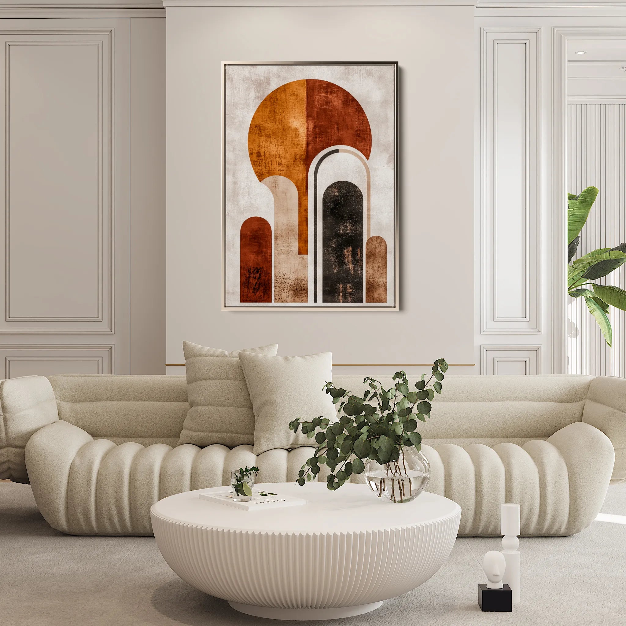 Abstract 642 Canvas Art 18" x 24" / 45 x 60 cm / Black