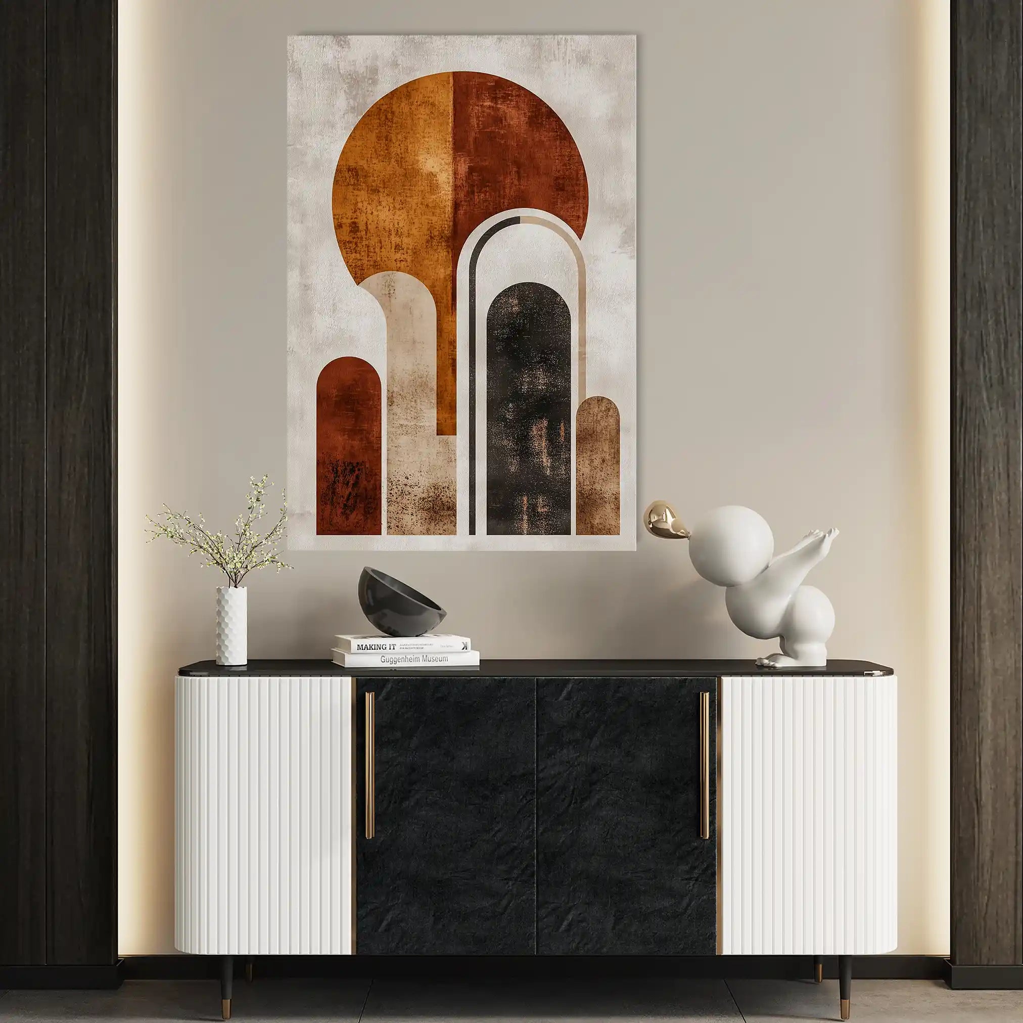 Abstract 642 Canvas Art 18" x 24" / 45 x 60 cm / Black