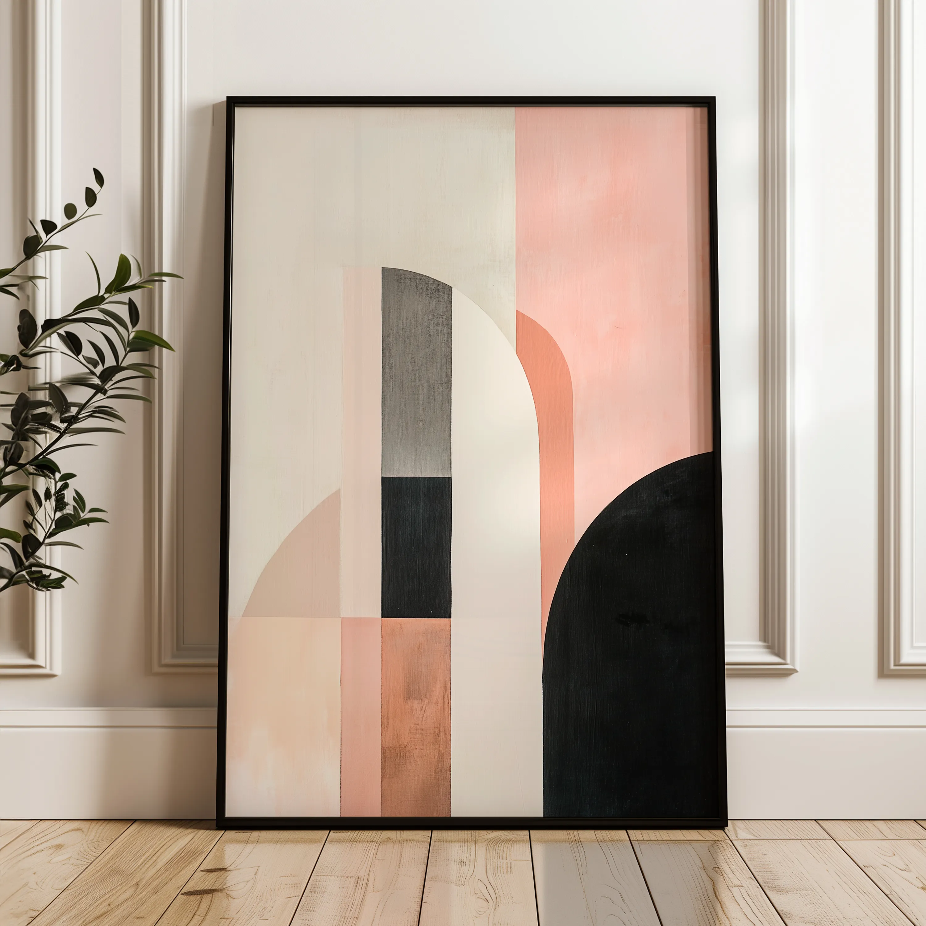 Abstract 643 Canvas Art 18" x 24" / 45 x 60 cm / Black