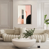 Abstract 643 Canvas Art 18" x 24" / 45 x 60 cm / Black