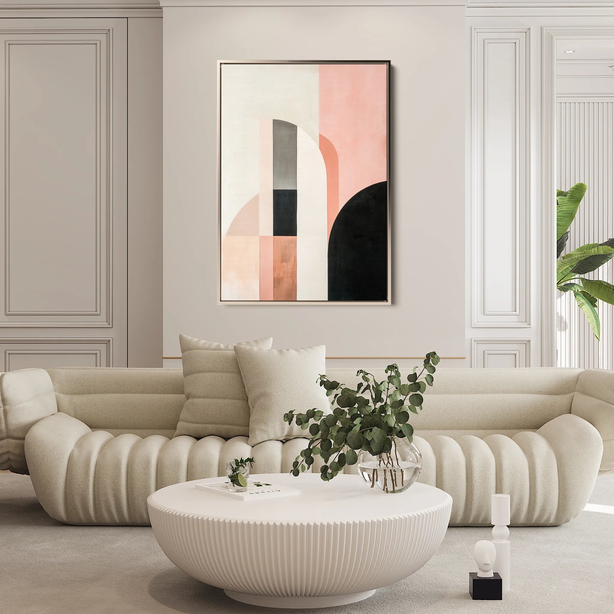 Abstract 643 Canvas Art 18" x 24" / 45 x 60 cm / Black