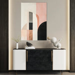Abstract 643 Canvas Art 18" x 24" / 45 x 60 cm / Black